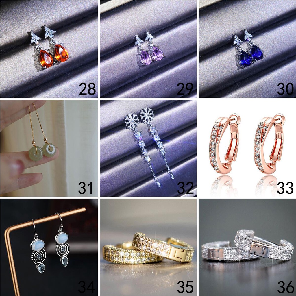 925 anting-anting perak murni, Busana sederhana, Anting-Anting wanita, Perhiasan Fashion Korea, Aksesoris telinga ED014