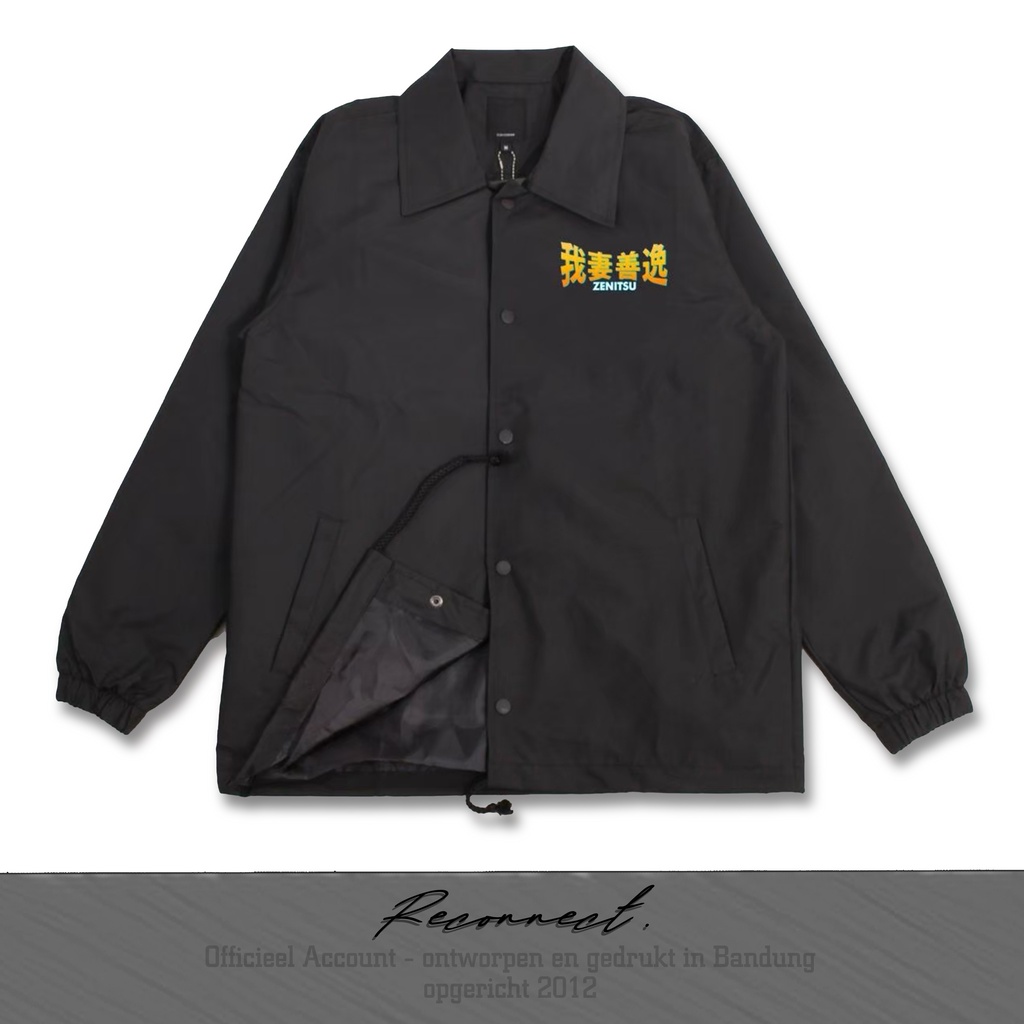 Reconnect Coach Jacket Waterproof Anime Demon Slayer Zenitsu Agatsuma - Unisex