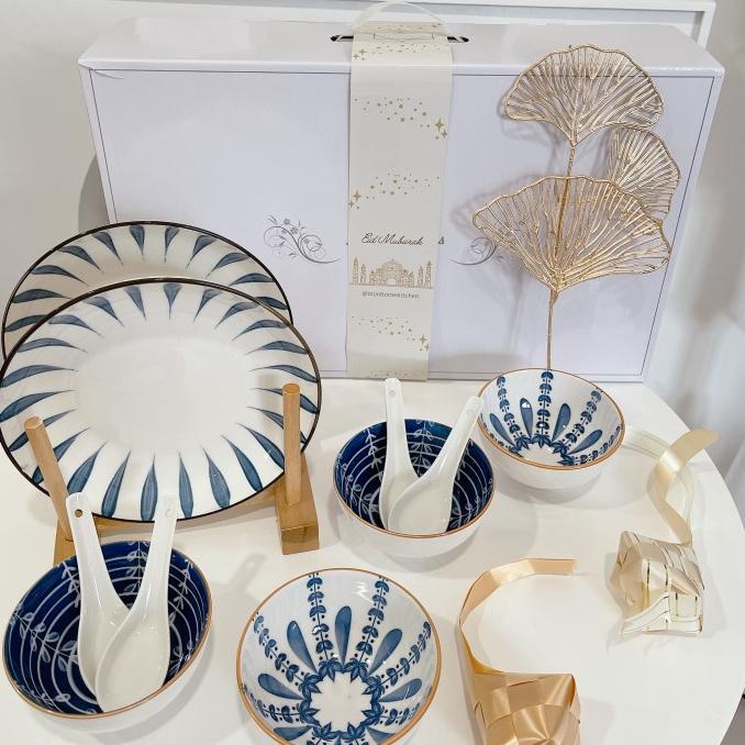

GIFT SET BOX LEBARAN HAMPERS / SET PIRING KERAMIK STYLE HADIAH HARUKA