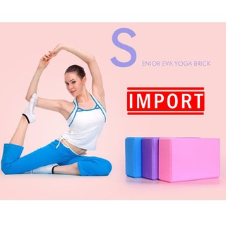 Balok Yoga Ibu Hamil Murah Tebal Import Solid Yoga Brick Senior Polos