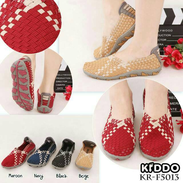 Sepatu Rajut KIDDO F5013 Flat ORIGINAL