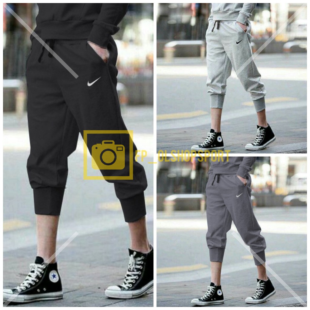 Celana Jogger Pants Pendek 3/4 Celana Training Sweatpants Keren