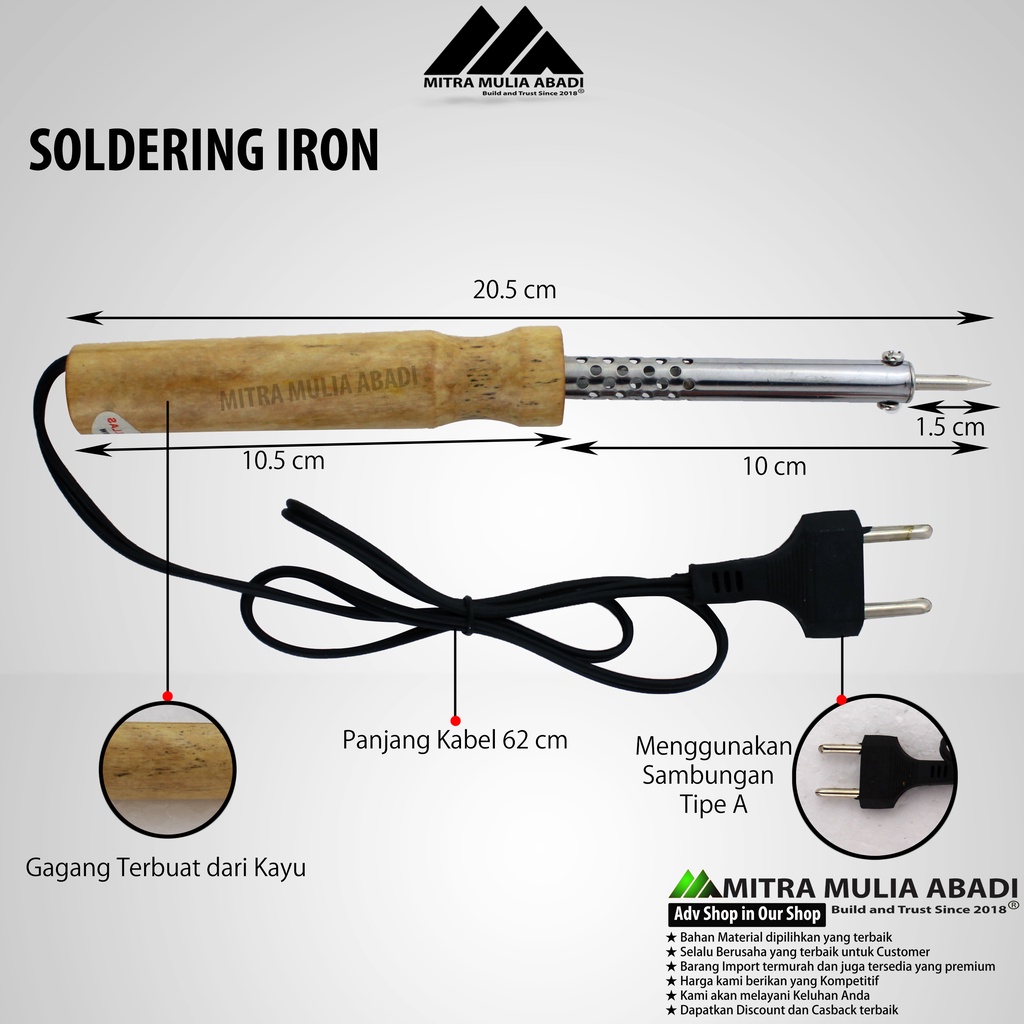 Solder Listrik 40 Watt 220 Volt / Soldering Iron