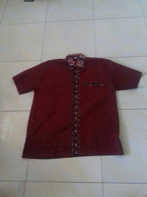 Bswart Batik Hrb026 Kenongo Hem Pendek Padi Pekalongan M L Xl Batik Pria Murah Modern Grosir