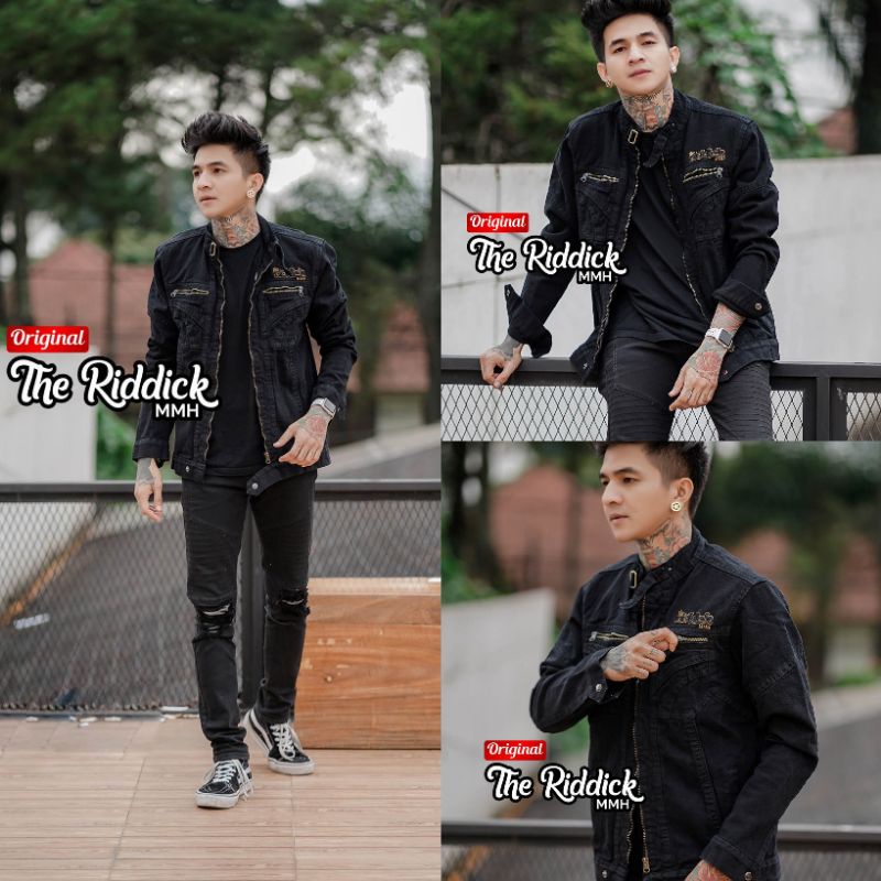 Jaket Pria Jeans Denim Kerah The Riddick