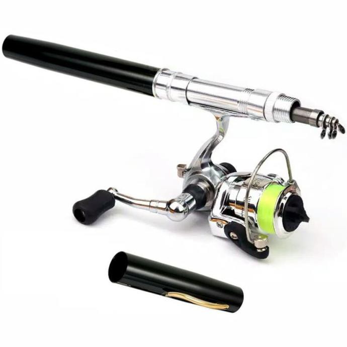 Joran Pancing Pena Mini + Reel Spinning Xm100 / Pancingan Pena Mini