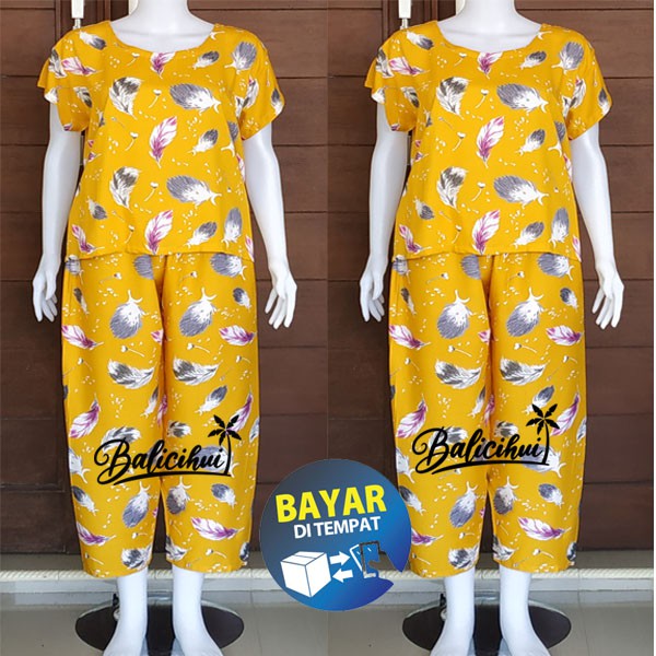 Balicihui Setelan Panjang Bali Piyama Tidur Bali FIT to XL