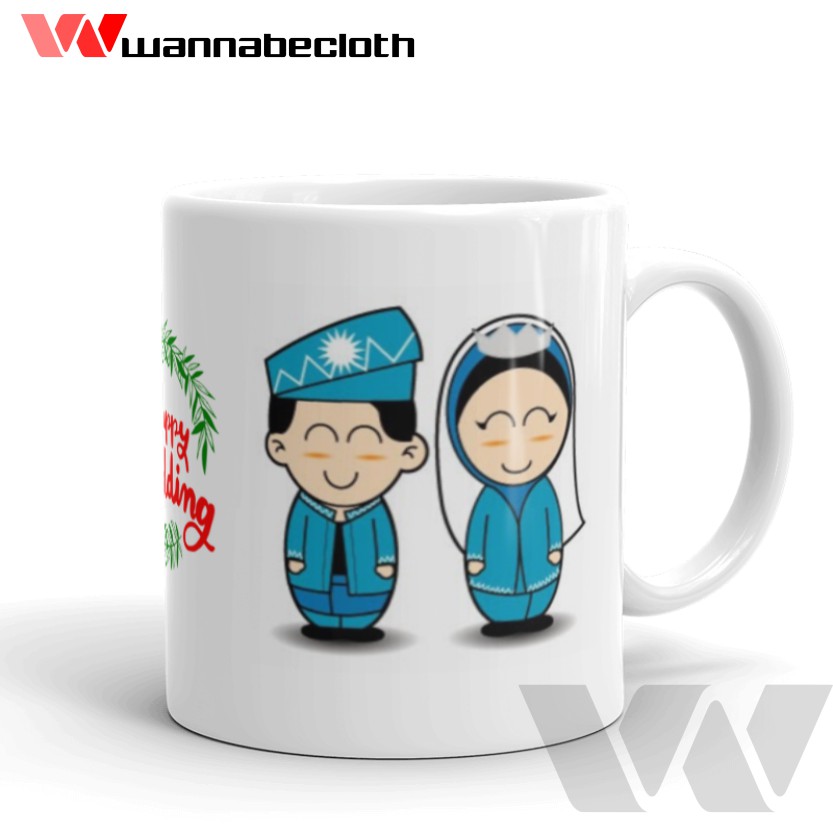 Mug Wedding Gelas Mug Kado Souvenir Pernikahan Souvenir Mug Custom Mug Wedding Muslim 4