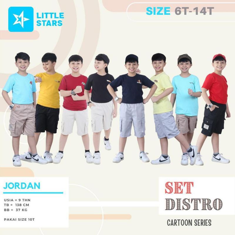 Set Distro Cargo Pants Little Stars