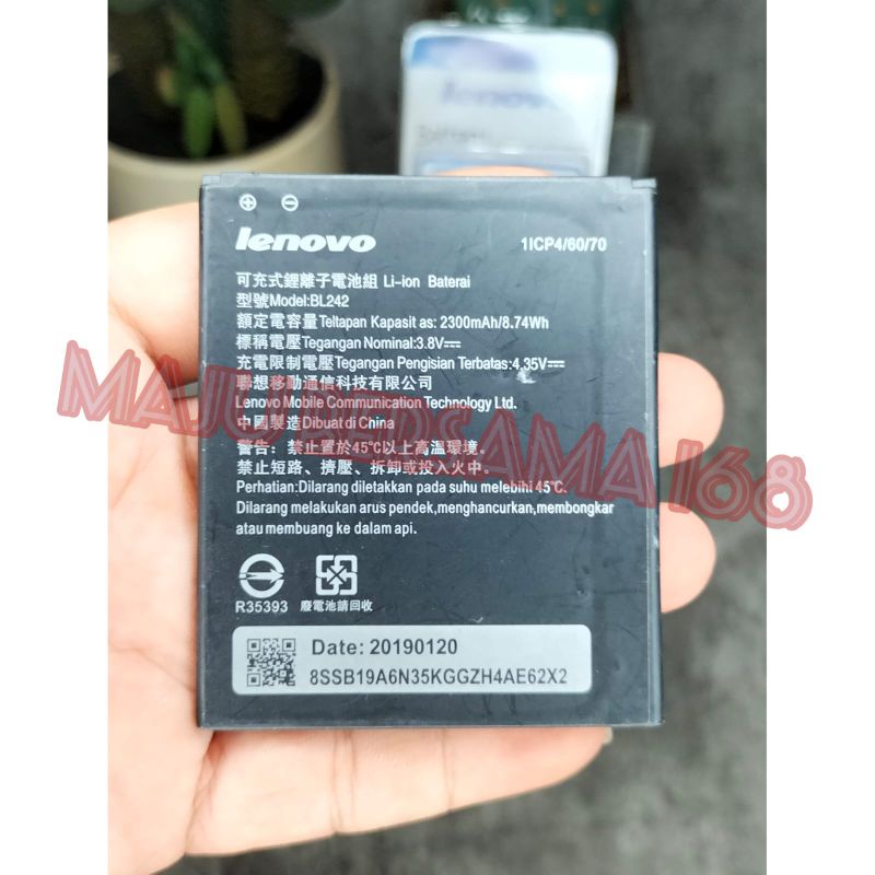 Baterai Battery Batre Lenovo BL242 A6000 A6000+ A6010 A6020 A6600 Baterai Original 100%