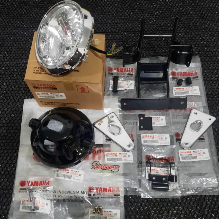 lampu bulat yamaha rx king rxking original new set braket KOMPLIT
