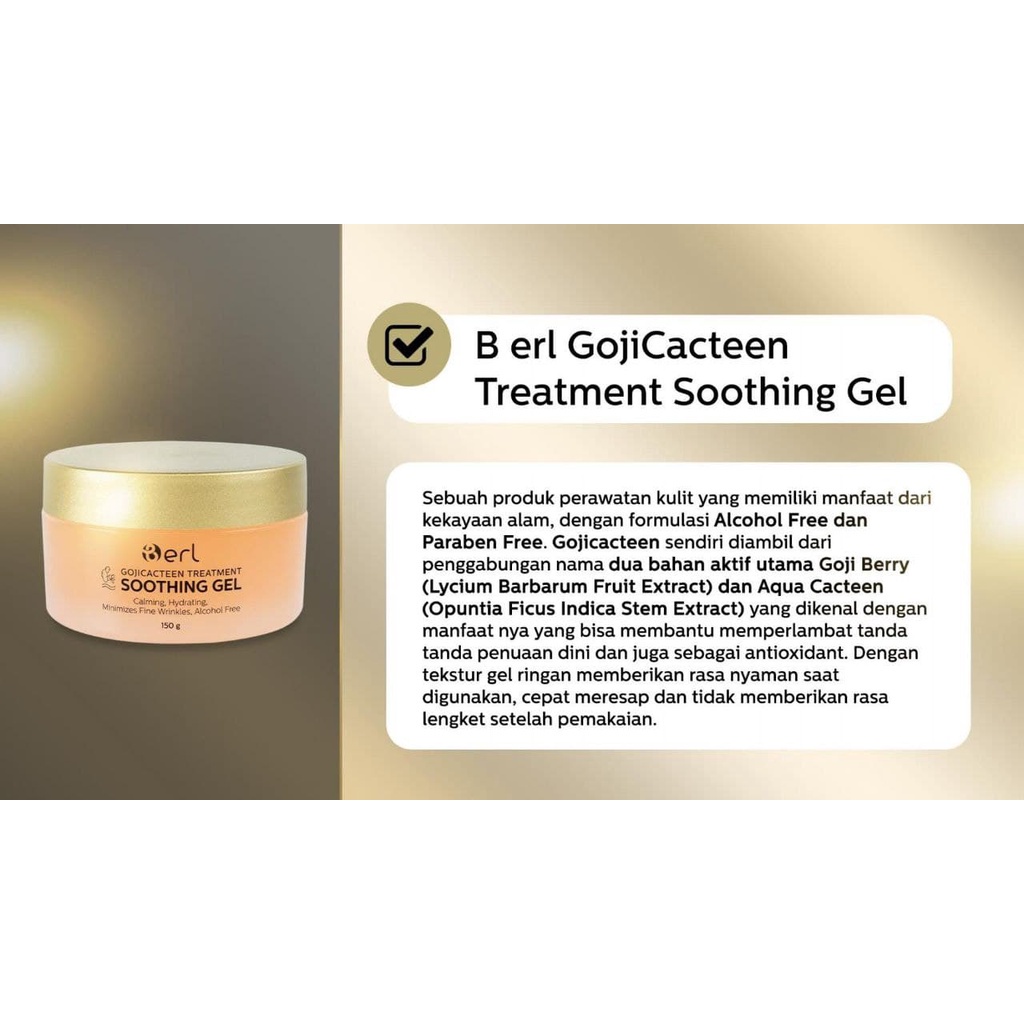 Masker Penenang Jerawat Agar Tidak Meradang B Erl Cosmetics Gojicacteen Treatment Soothing Gel Berl