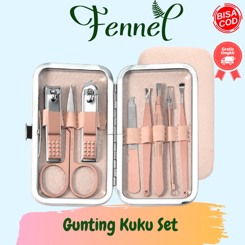 Gunting Kuku Nail Art Set Manicure Pedicure 8 PCS CT02