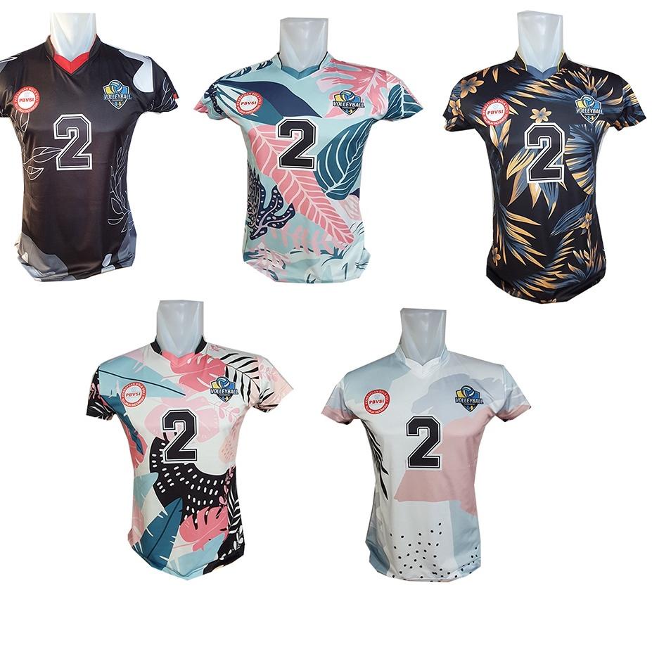 [SRT. 245607] baju kaos atasan jersey bola volly full printing, baju olahraga bola voli putri