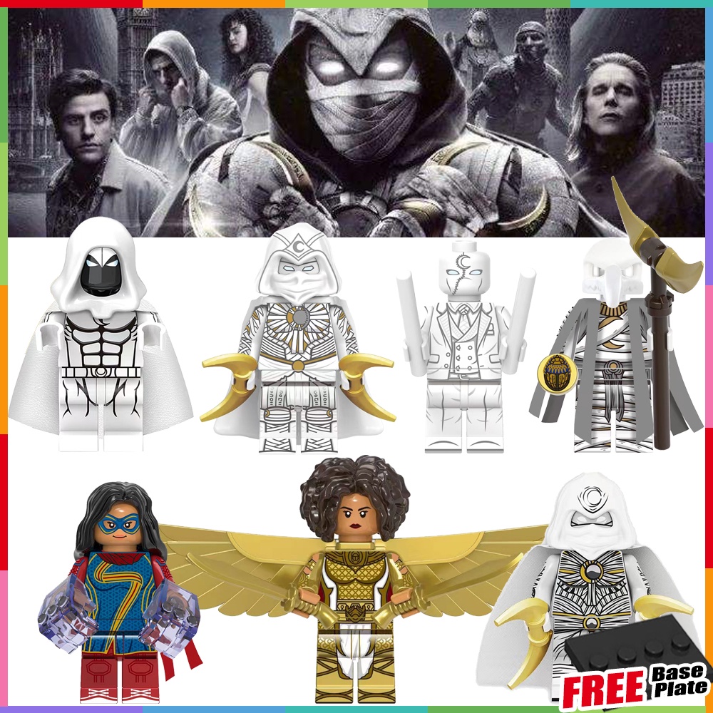 Ms Marvel Minifigures Moon Knight Steven Grant Marvel Super Hero Khonsu Secret Avengers Angka Mini