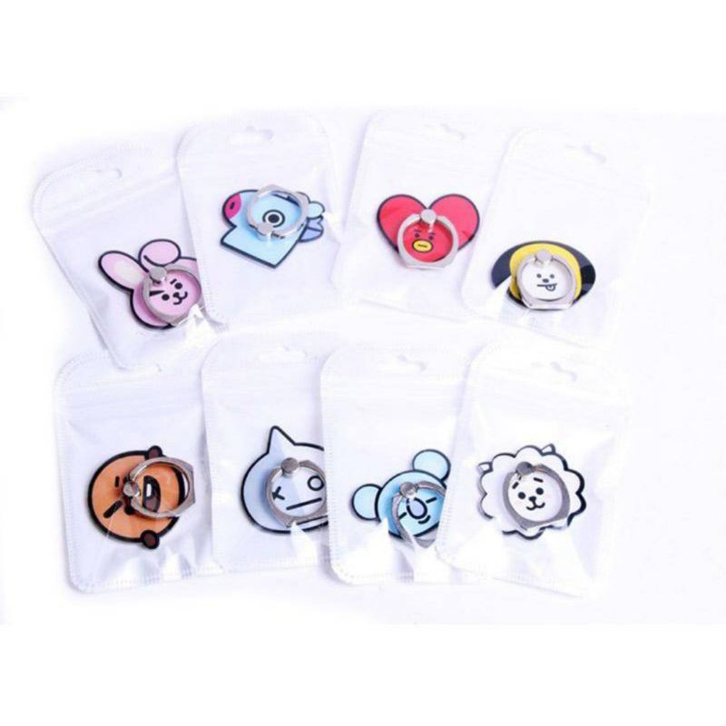 iRing Cincin Ring HP BT21 BTS BT 21 Karakter Standing Chimmy Tata Koya Mang Cooky RJ Shooky