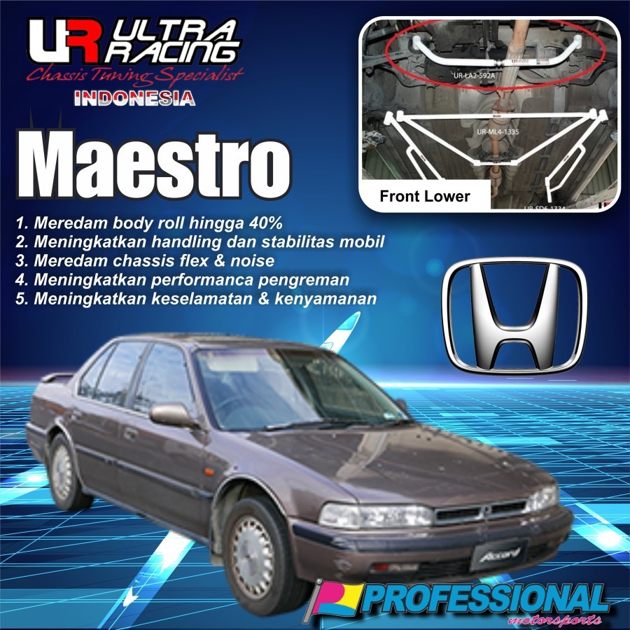 Aksesoris Stabiliser Strutbar ULTRA RACING Front lower Accord Maestro
