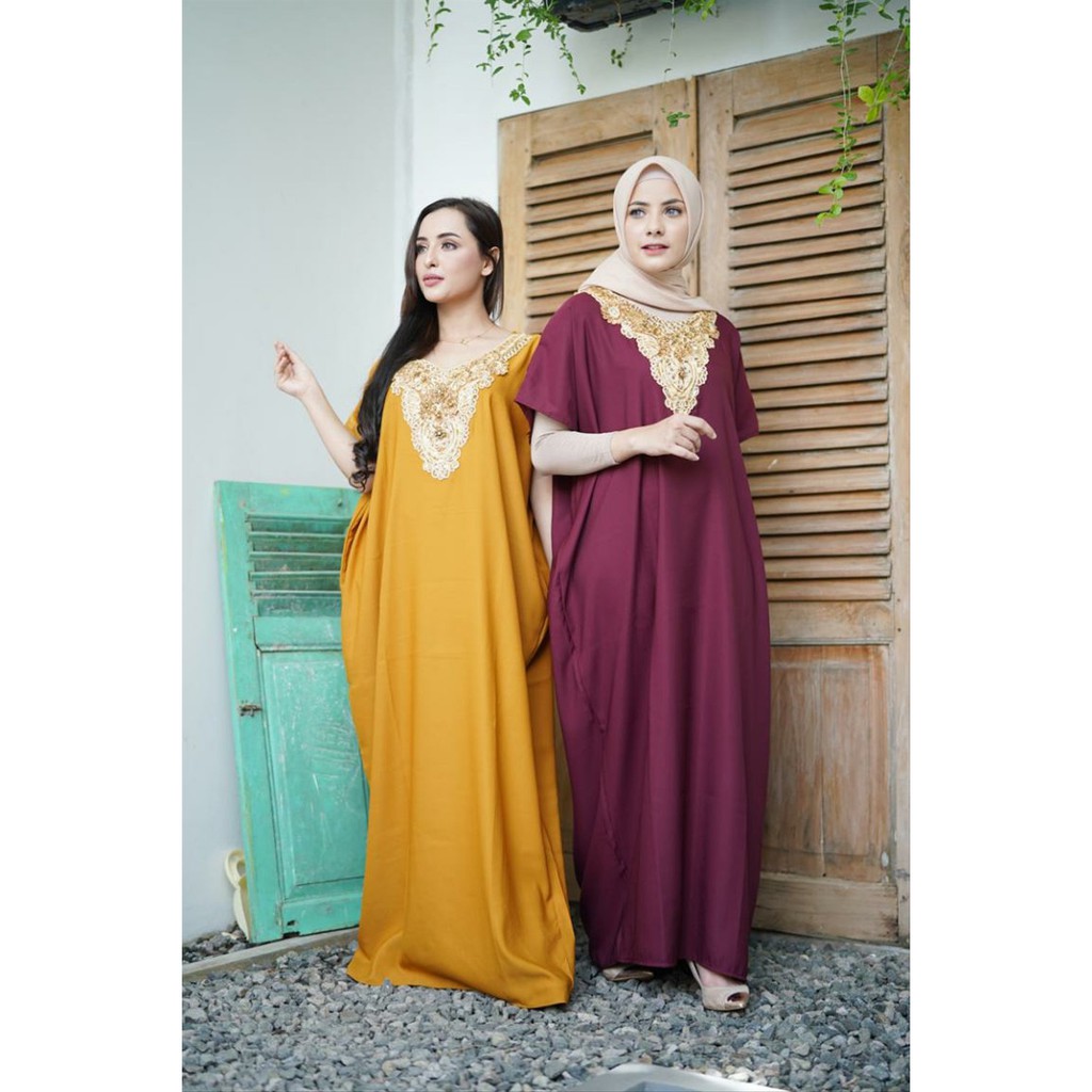 KAFTAN KAJOL DRESS MUSLIM WANITA PANJANG MURAH BIG SIZE