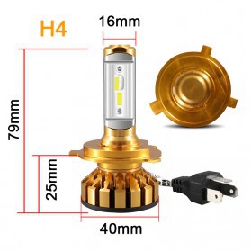 PHELENSEYE Lampu Mobil Headlight LED H4 DOB 80W 5000 Lumens 2 PCS - Golden