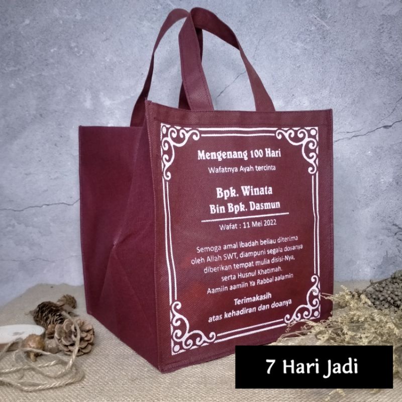 Tas Hajatan Tas Berkat Tas Tasyakuran Tas Aqiqah Tas Wedding Goodie bag sablon