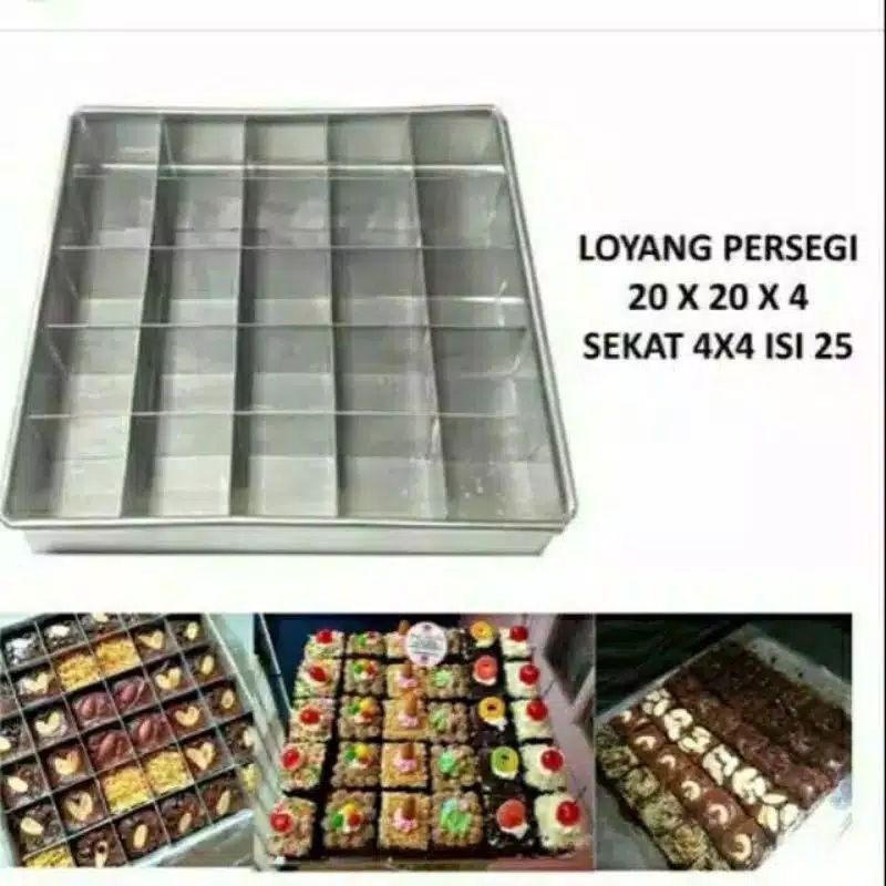 Loyang Brownies Sekat / Loyang Sekat