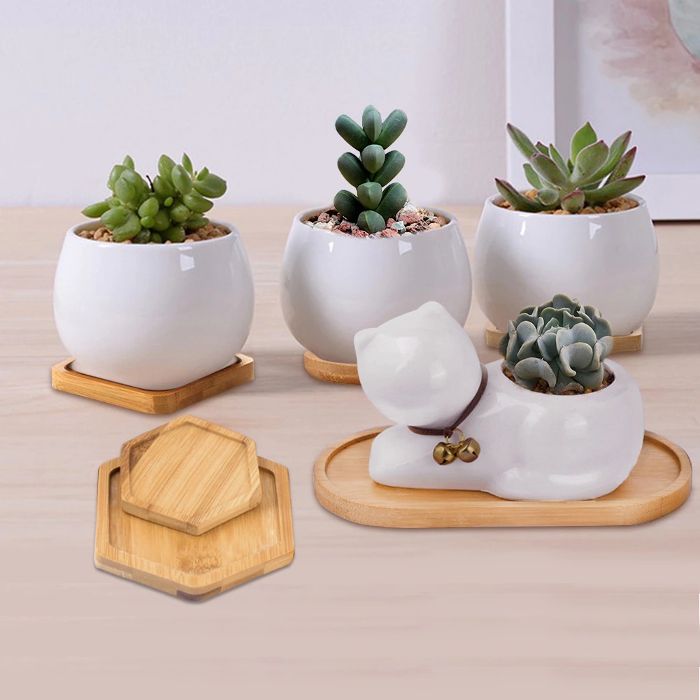 Jual Tatakan Gelas Cangkir Mug Alas Pot Tanaman Dekorasi Minimalism Bamboo Tray Shopee Indonesia 1413