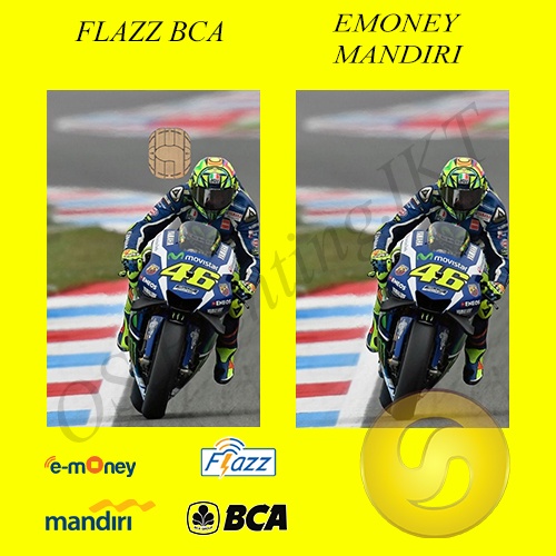 CUSTOM KARTU FLAZZ BCA GENERASI 2 ATAU EMONEY/SALDO 0 -ROSSI EDITION