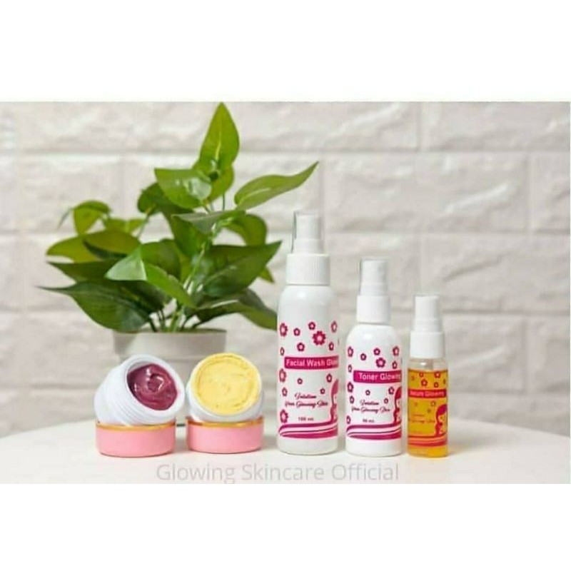 READY Gloglowing kemasan lama paket skincare