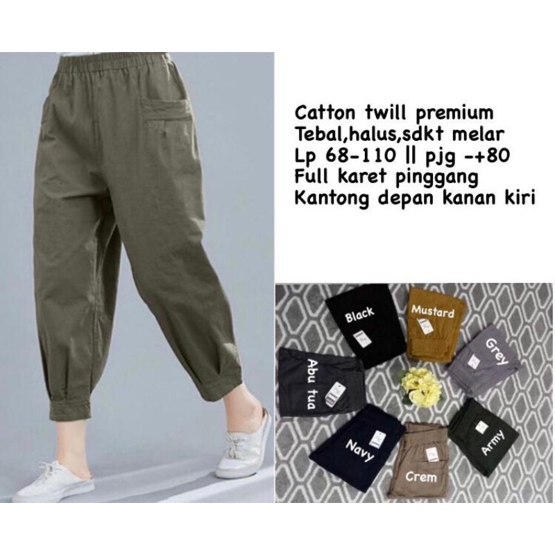 HINATA PANTS/Sasha crop pants/gocha crop pants/korea pants/Baggy pants/twill combed