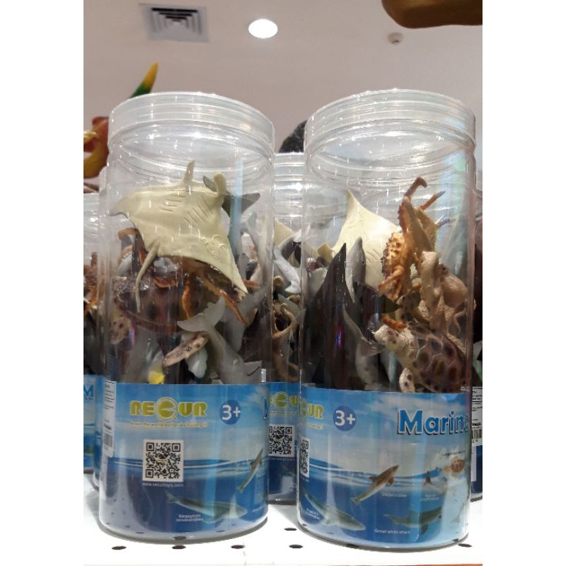 Animal Figure RECUR, Sea Animals and Dinosaurs (12pcs Set)