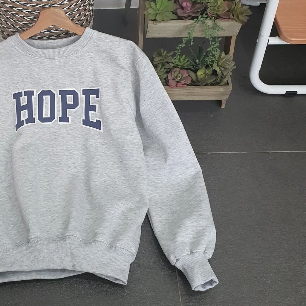 HOPE Sweater Crewneck Oversize | Fashion Terkini | Sweater Termurah Korean Style