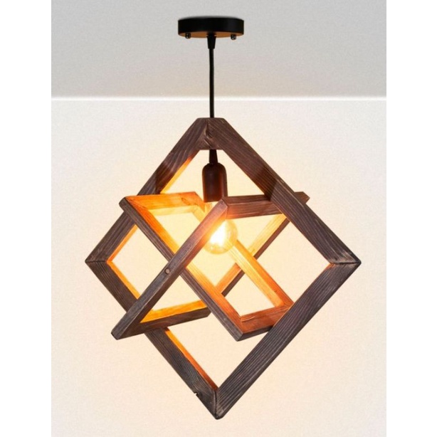 Lampu Gantung Kayu, Lampu Cafe, Lampu Gantung