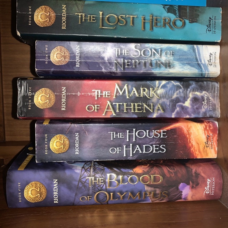 heroes of olympus series by rick riordan (preloved)
