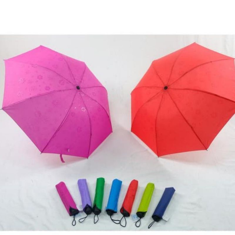 3D Payung Lipat Magic Umbrella / Dimensi Lapisan Hitam ANTI UV / AJ