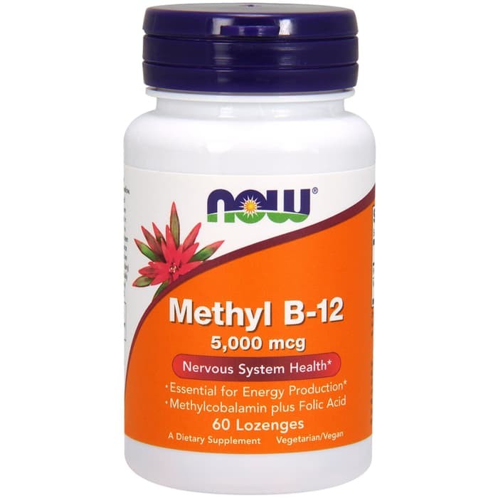 Now Foods Methyl B12 5000 mcg 60 Lozenges Now Vit B12 Ori USA