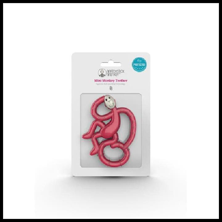 MATCHSTICK MONKEY MINI MONKEY TEETHER - RUBINE RED