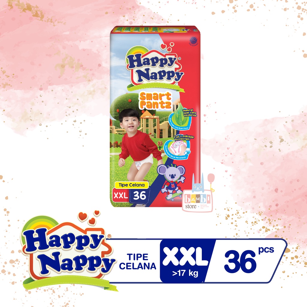 Happy Nappy Smart Pants XXL36 - Happy Nappy Popok Celana XXL 36