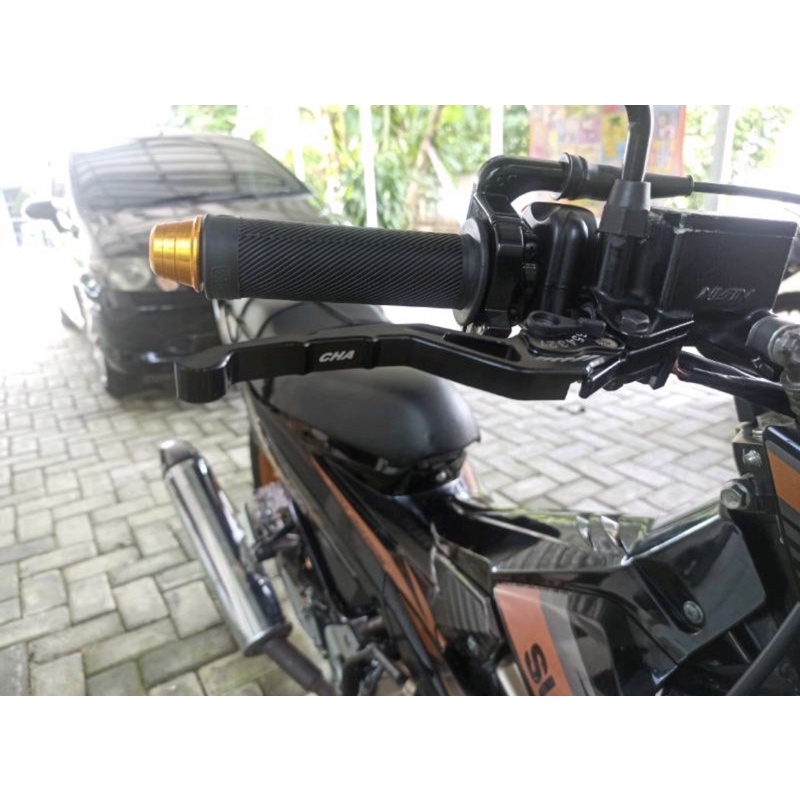 Promo handgrip bulu protaper full black universal semua motor kualitas empuk harga sepasang