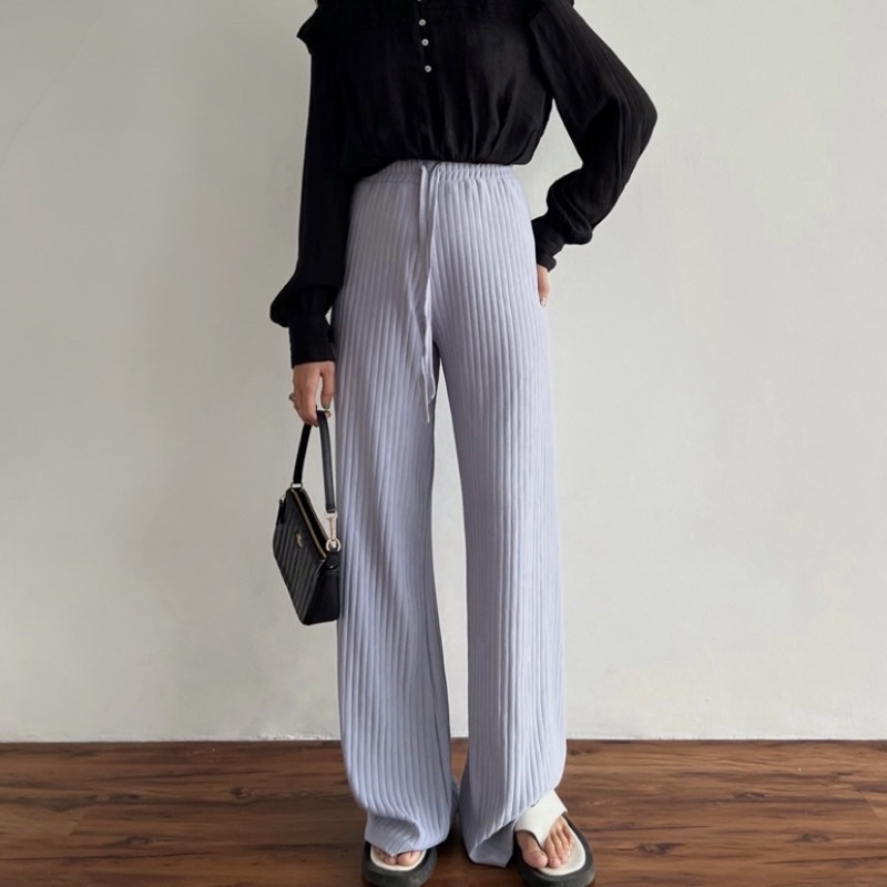 Lyra Pants 1106- Celana Kulot Knit Rib Panjang