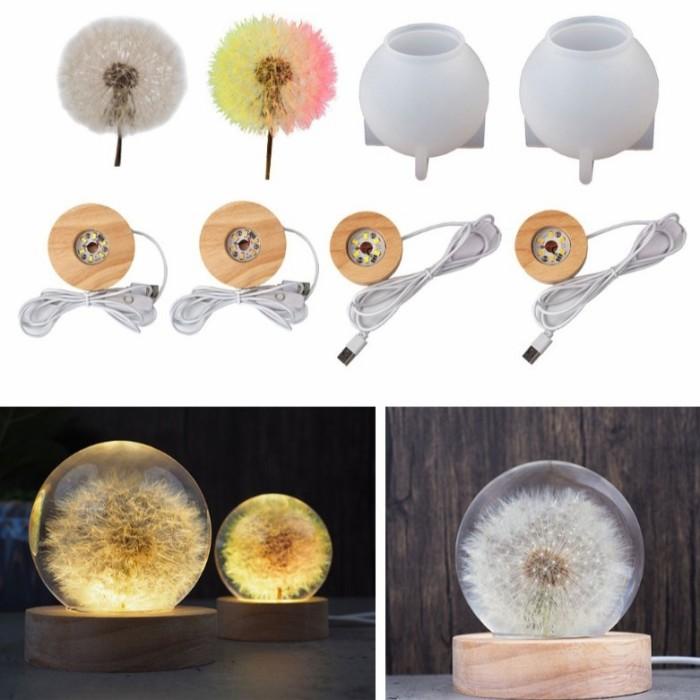 Mold / Mould / Cetakan Silikon Lampu bentuk bola untuk Resin