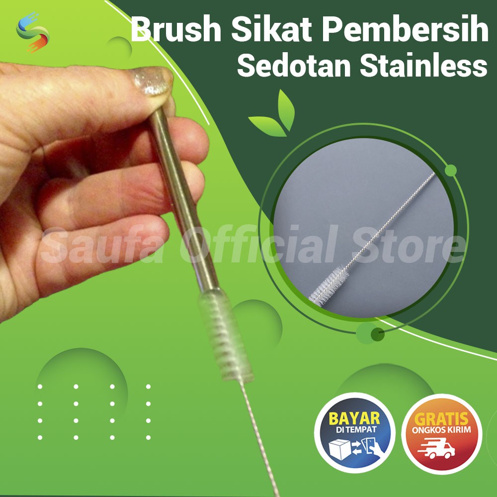 Sikat Pembersih Sedotan Stainless Steel Brush