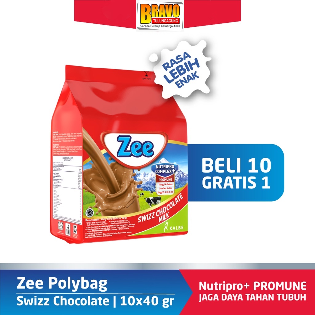 

Bravo Supermarket - Zee Bag Swizz Chocolate 10pcs x 40gr