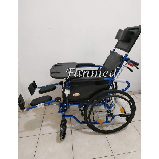 Kursi Roda Avico 5In1 Tempat Tidur+Bab+Makan+Selonjor Aluminium