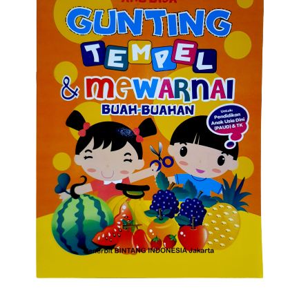 

Buku Anak Kreatif besar - Gunting Tempel dan Mewarnai - Buah