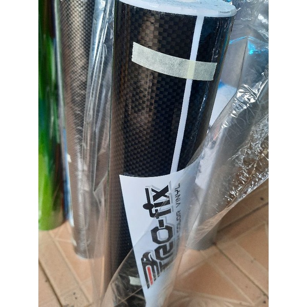 stiker skotlet 1 Roll profix karbon hitam gold glossy 3D cmp 01 lebar 45 cm panjang 15 meter