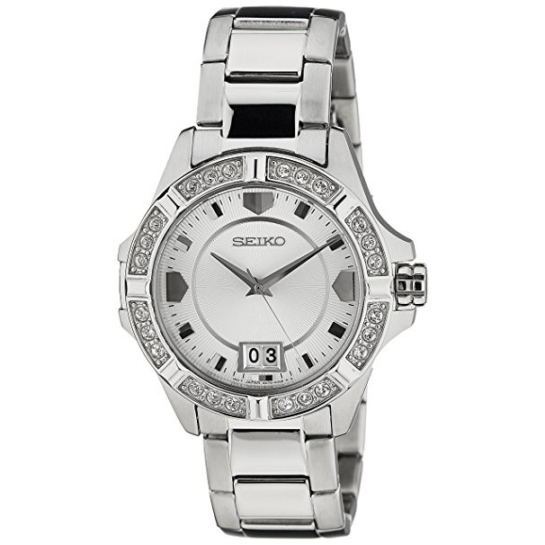 Seiko Ladies SUR809P1 Quartz Swarovski Big Date | Jam Wanita SUR 809