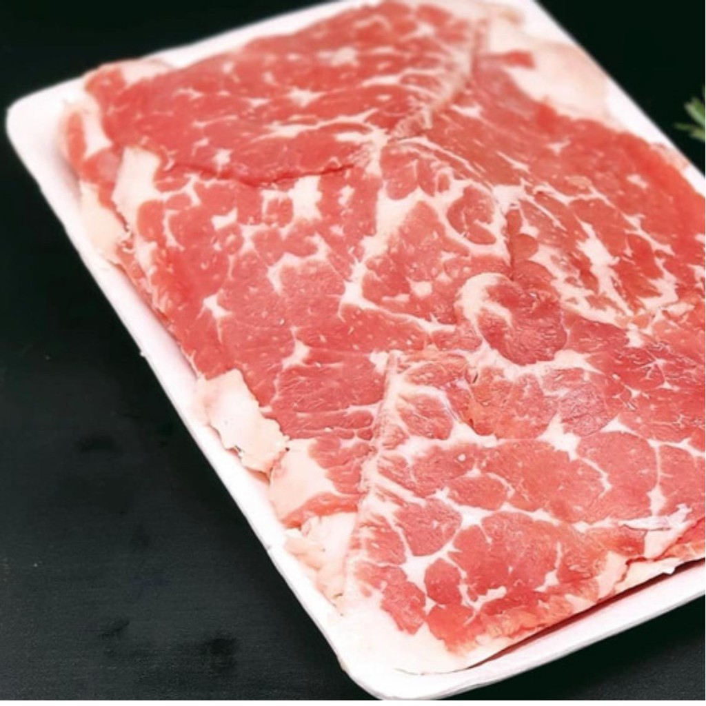 

Daging Sapi AUS Premium Grainfed Chuck Crest Sliced shabu2 - 500gr