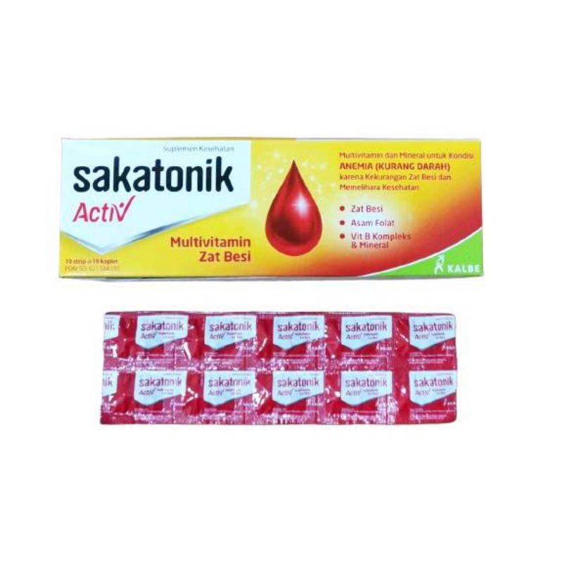 Sakatonik Liver Activ Capsul / Suplemen Tambah Darah / Suplemen Kesehatan / Multivitamin Zat Besi