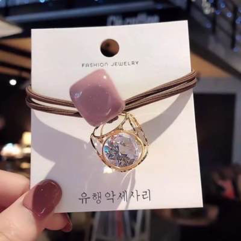 B16 IKAT Kunciran Rambut DIAMOND Karet Eksklusif Model Korea WANITA