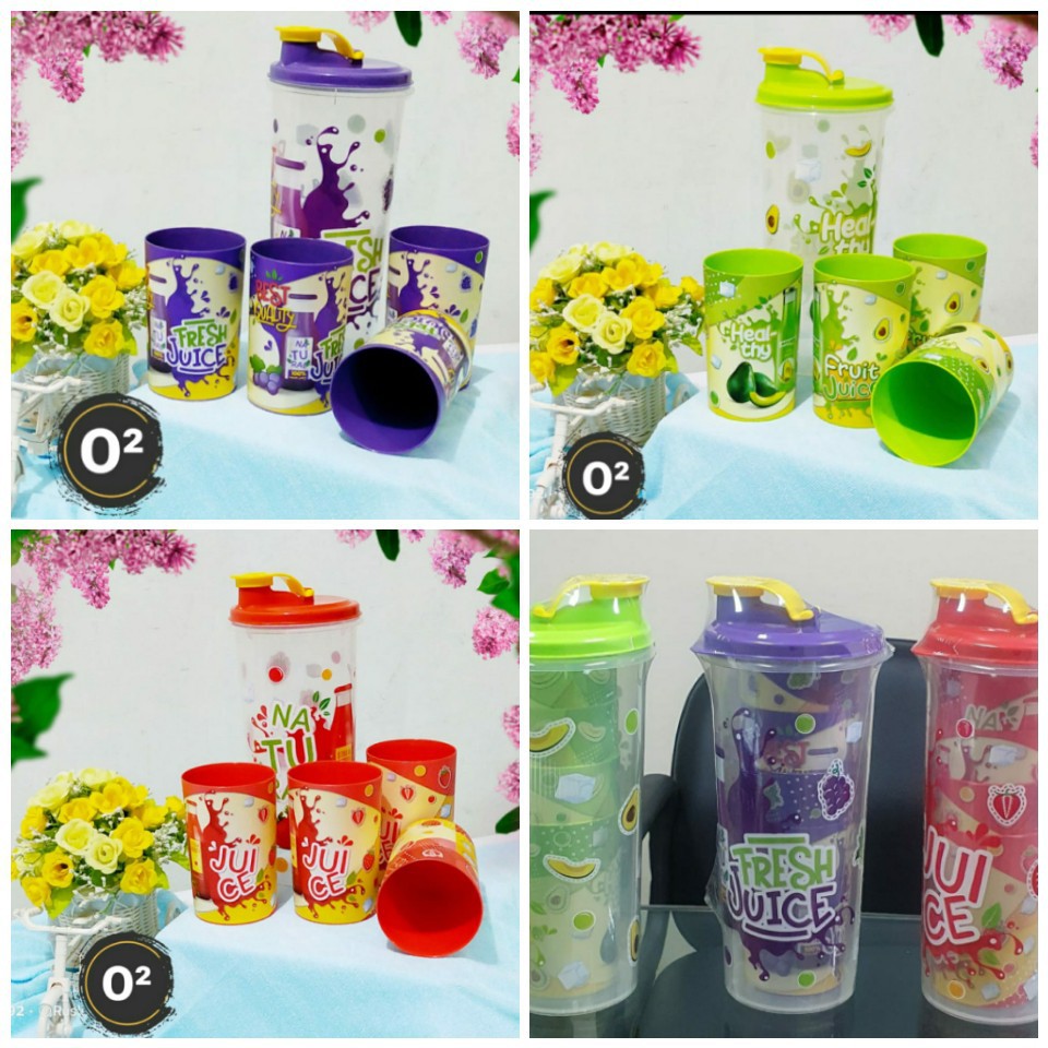 TEKO BERANAK MOTIF BUAH / CLUNY SET JUICER